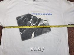 Goo Goo Dolls SIGNED Dizzy Concert Tour White T-Shirt Size M 1999 VINTAGE VTG