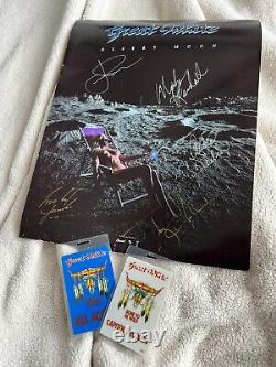Great White Band Signed -desert Moon Hooked CD 1991 Tour Poster Backstage Pass