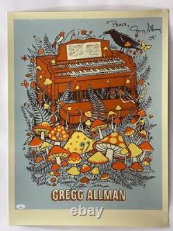 Gregg Allman Signed Autograph 18x24 Concert Tour Poster Allman Brothers Band Jsa