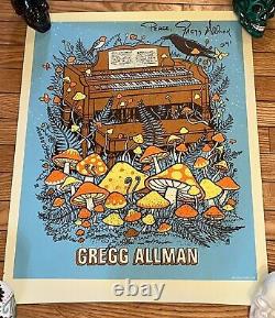 Gregg Allman Signed Autographed 2009 Tour Poster Psa Beckett Guaranteed