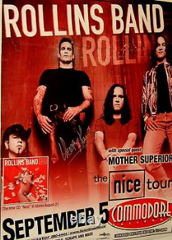 HENRY ROLLINS BAND signed TOUR Poster Signed by HENRY ROLLINS