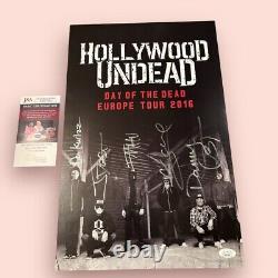 HOLLYWOOD UNDEAD Signed 2016 Tour poster JSA 12x18 band auto Jorel Decker +4