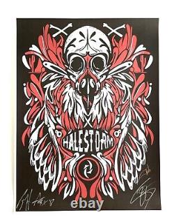 Halestorm Band Signed Autographed Concert VIP Tour Poster JSA COA Lzzy Hale