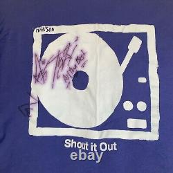 Hanson 90s Rock Band Members Shout it Out Tour Autographed Large Shirt