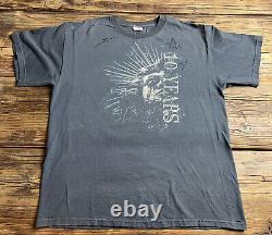 Hawthorne Heights Signed Tour Band Shirt Adult Large- Gray Autographed