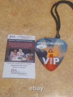 Highly Suspect Rock Band Signed 2025 VIP Tour Laminate Badge JSA CB40397