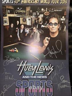 Huey Lewis autograph Signed Tour poster 2014all Band Members The News 13x19