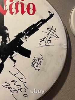 ILL NINO Authentic Band Signed Drumhead 2022 Tour Scarface