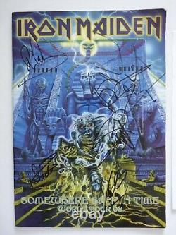 Iron Maiden 2008 All 6 Band Signed Tour Concert Program BECKETT Certified