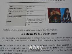 Iron Maiden Powerslave X5 Band Signed Autographed Tour Program BECKETT Certified