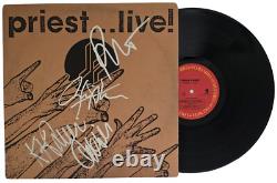 Judas Priest Band Signed Live Album Vinyl Proof Halford Tipton Hill Downing