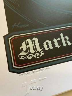 Justin Hampton Mark Lanegan Band Concert Tour Poster'19 AP Signed 18x24
