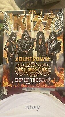 KISS Band Signed Autographed 8x10 Photo Tour Book /shirt & Pins End Of The Road