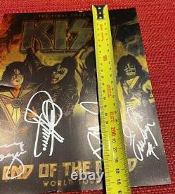 KISS Hand Signed Band Photo 2019 End Of The Road Tour North America Vip Card