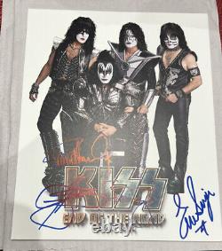 KISS Hand Signed Band Photo 2022 End Of The Road Tour Australia Vip Card
