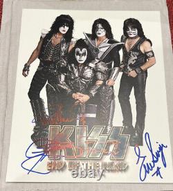 KISS Hand Signed Band Photo 2022 End Of The Road Tour Australia Vip Card