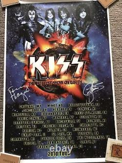 KISS signed rare tour poster 2010 full band Autograph