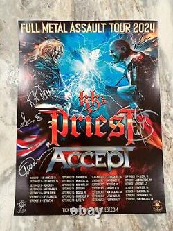 KK's Priest 2024 USA Full Metal Assault Tour Poster Signed By Entire Band-Auto