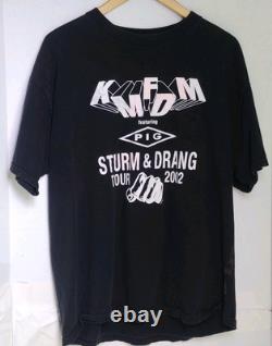 KMFDM Feat PIG VINTAGE 2002 CREW TEE SIGNED Sturm and Drang Tour 1 of a kind