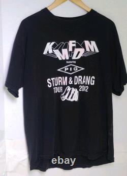 KMFDM Feat PIG VINTAGE 2002 CREW TEE SIGNED Sturm and Drang Tour 1 of a kind