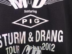 KMFDM Feat PIG VINTAGE 2002 CREW TEE SIGNED Sturm and Drang Tour 1 of a kind