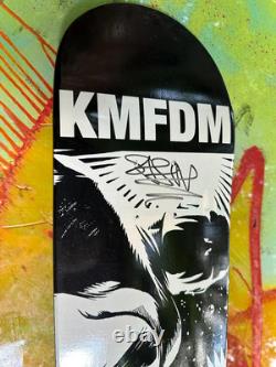 KMFDM Godlike Concert Tour Maple Skateboard Signed by 4 band members, COA