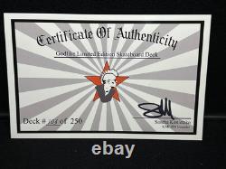 KMFDM Godlike Concert Tour Maple Skateboard Signed by 4 band members, COA
