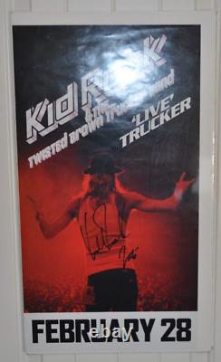 Kid Rock Signed Tour Poster 2006 12'X22 Red Twisted Brown Trucker Band
