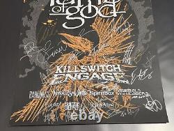 Lamb of God Omens Tour Art Print Poster Signed by ALL Bands RARE