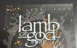 Lamb of God Omens Tour Art Print Poster Signed by ALL Bands RARE