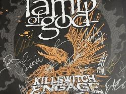 Lamb of God Omens Tour Art Print Poster Signed by ALL Bands RARE