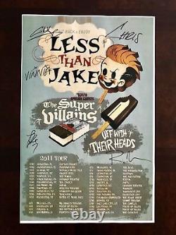 Less Than Jake 2011 Tour Poster Autographed By The Entire Band! Rare