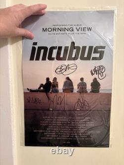 Limited Edition Incubus Morning View tour poster, signed by the band