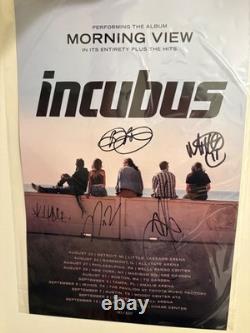Limited Edition Incubus Morning View tour poster, signed by the band