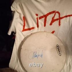 Lita Ford X X Tour & Autographed Drumhead