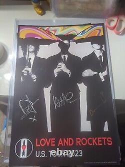 Love And Rockets Signed Poster By band All Members US Tour Bauhaus