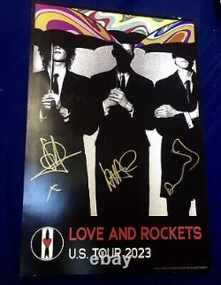 Love and Rockets 2023 US Tour Poster signed by the band EX+ RARE