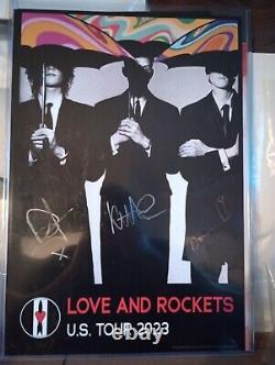 Love and rockets autographed signed poster by band 2023 us tour USA Bauhaus