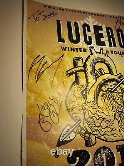 Lucero 2017 Winter Tour Band Signed Poster With Esme Patterson Inscribed