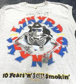 Lynyrd Skynyrd Shirt Mens Large Signed Van Zant Single Stitch 80's Tour Concert