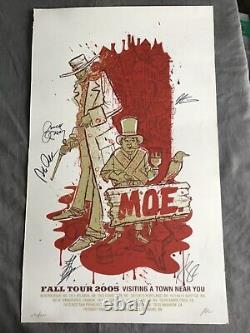 MOE. Signed by the Band Fall Tour 2005 Screen Print Poster x/600 Vintage