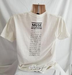 MUSE band REAL hand SIGNED Black Holes Tour T-Shirt JSA LOA Autographed all 3 M