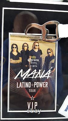 Mana Band Latino Power Tour Vip Pass Signed Autographed Photo Plaque Corona Beer