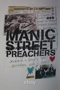 Manic Street Preachers Signed T-Shirt UK Tour 2010 Glam Rock Band Shirt Men's L