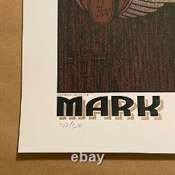 Mark Lanegan Band 2014 Tour Justin Hampton AP Signed Numbered 102/200 Poster