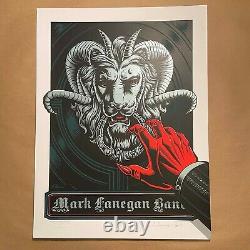 Mark Lanegan Band 2019 Tour Justin Hampton AP Signed 18x24 Official Gig Poster