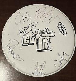 Mayday Parade Full Band Signed Drum Head 2019 Anywhere But Here Tour