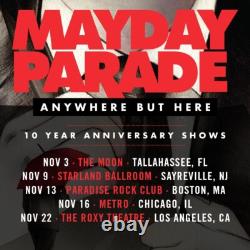 Mayday Parade Full Band Signed Drum Head 2019 Anywhere But Here Tour