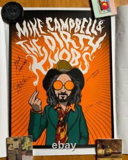 Mike Campbell & The Dirty Knobs Autographed 2022 Band-Signed Tour Poster Petty