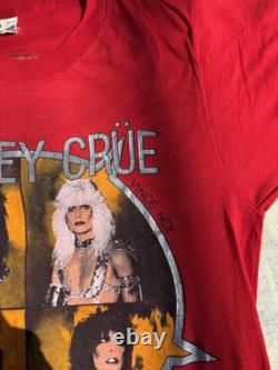 Motley Crue shout At The Devil Tour Shirt Signed By All 4 To member of band Axe